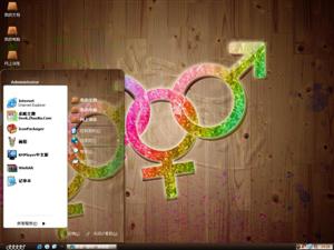 彩色性别符号电脑主题